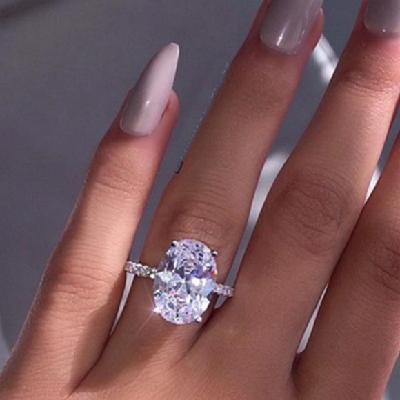 🎀925-6ct Oval Sapphire Ring - Picture 5 of 7